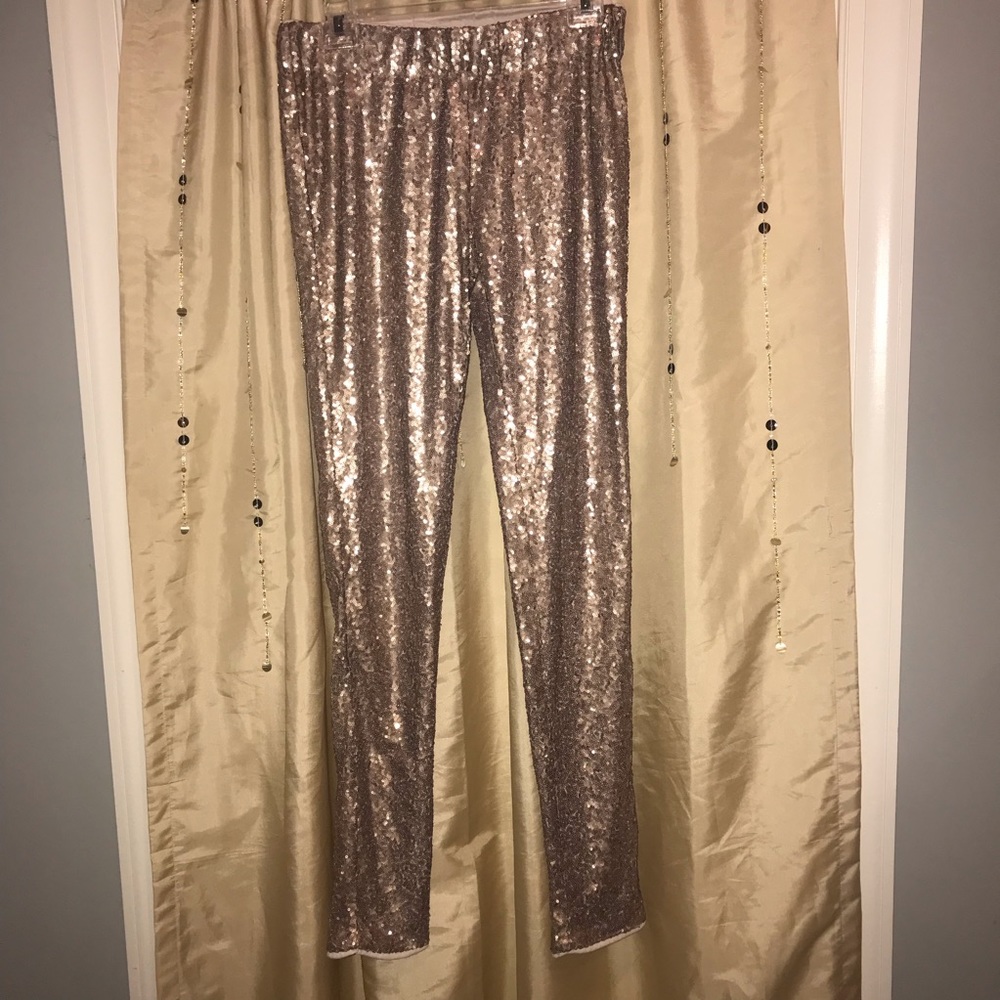 Gold Sequined leggings